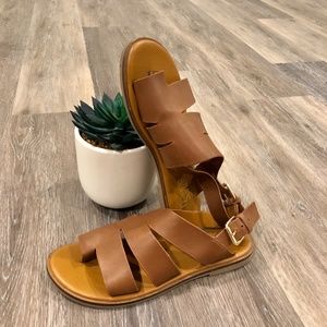 Franco Sarto Sandals (9) - Tan/Brown Leather Flat